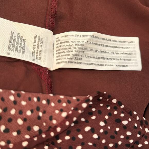 A&F POLKA DOT BUTTON DOWN LONG SLEEVE SHIRT DRESS WITH POCKETS SIZE SMALL - Picture 13 of 13